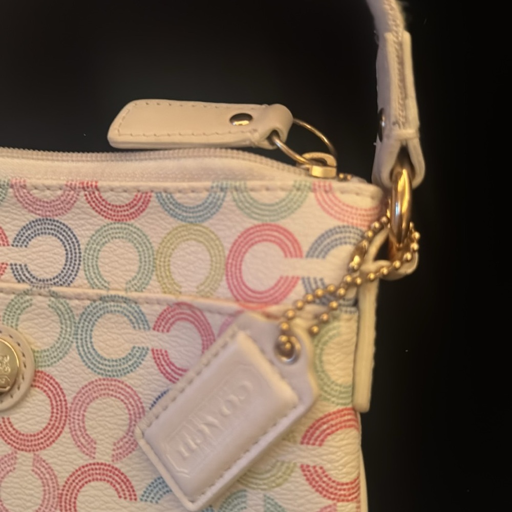 Coach Pastel Signature Crossbody Bag - Pink, Blue, Yellow - Picture 6 of 8